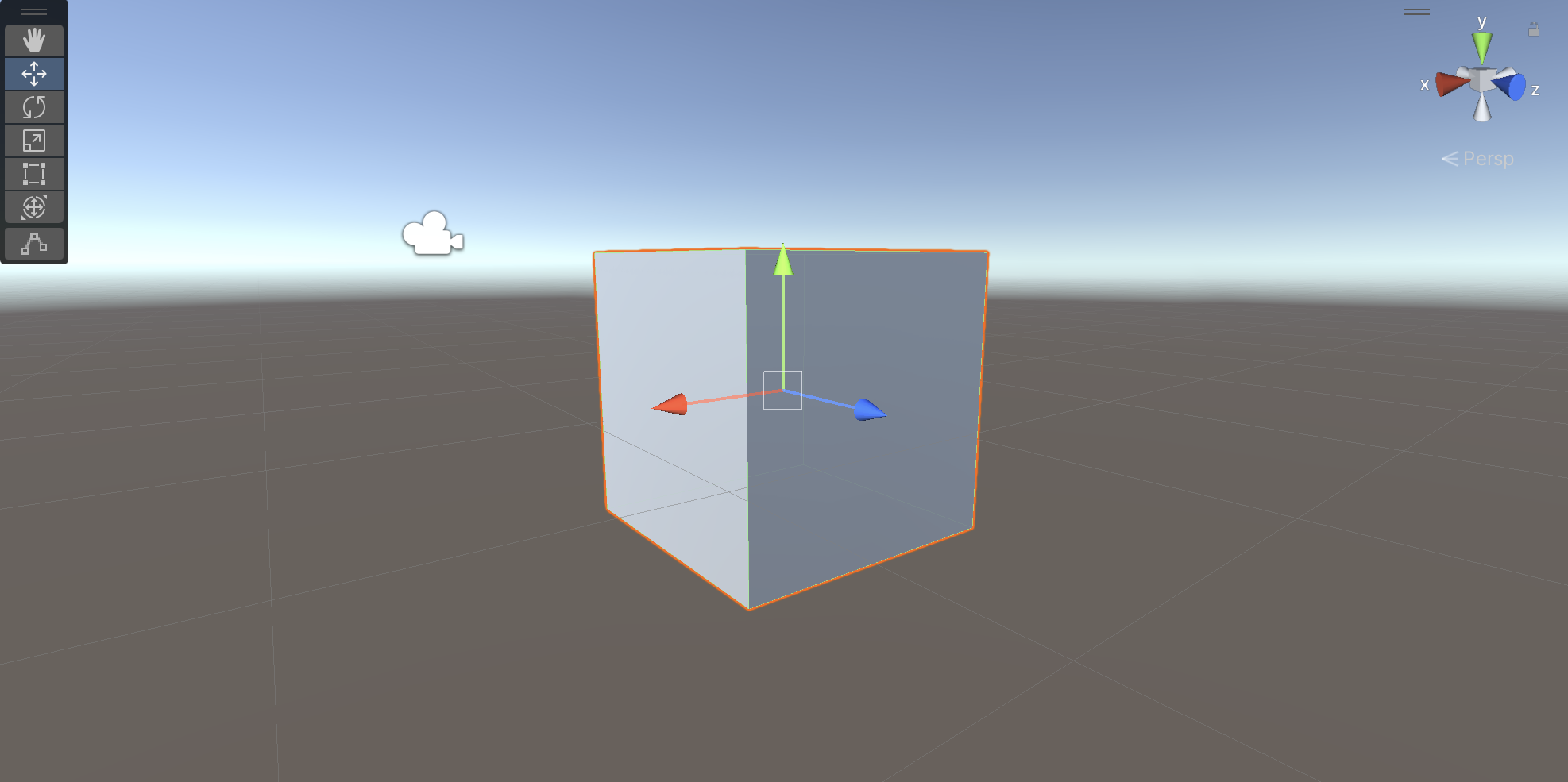 3D Cube Added to a Scene