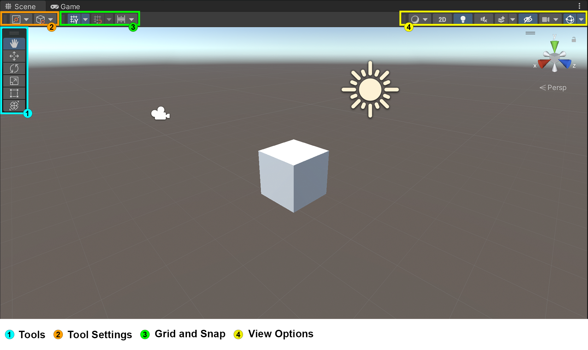 Scene Window Tools and Settings